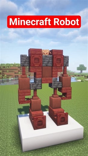 Built a Giant Robot in Minecraft! 🤖🔥 #minecraft #shorts