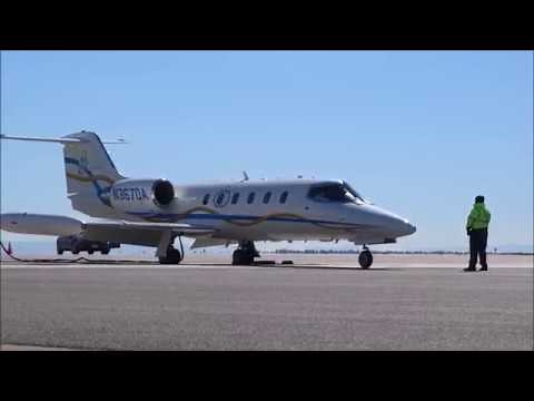Gates LearJet 35A - Engine Start, Taxi & Takeoff - Rocky Mt. Metro Airport