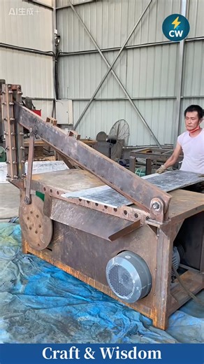 Steel Has No Chance | Heavy Mechanical Shear Cutting Process. #wisdom