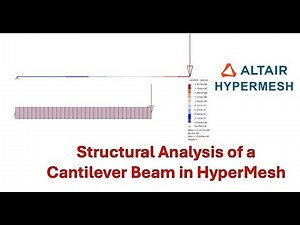 Structural Analysis of a Cantilever Beam in HyperMesh | 1D Element | Deflection Comparison