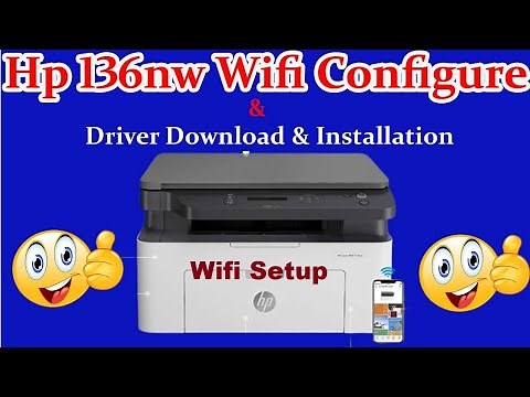Wifi Setup and Driver Installation HP Laserjet Mfp 136nw || How To Setup Wifi In Hp 136nw Printer