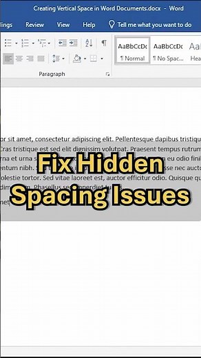 Fix Hidden Spacing Issues in Word (Use the ¶ Button)