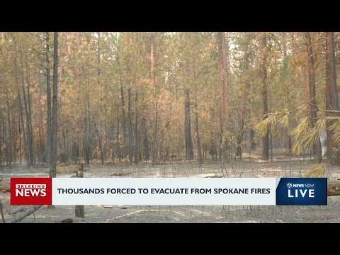 Thousands forced to evacuate from Spokane fires