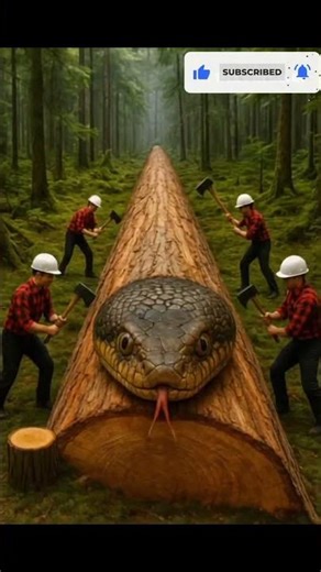 Workers Carving a Snake from a Huge Tree | Satisfying Woodwork#aishorts #snake
