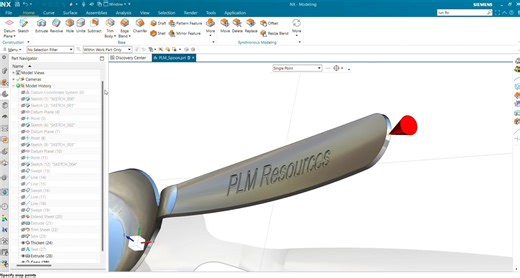 🔧 Conception 3D avec Siemens NX 🥄 Réalisation d’un modèle 3D d’une cuillère à l’aide de Siemens NX, en exploitant les fonctionnalités de modélisation surfacique et volumique. Ce projet met en valeur : ✅ La maîtrise des esquisses et des opérations d’extrusion ✅ Le lissage des formes pour un rendu ergonomique et réaliste ✅ L’intégration de texte et de détails personnalisés ✅ L’utilisation de NX comme outil puissant de conception industrielle Un excellent exemple de la capacité de NX à transforme