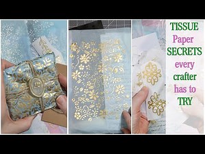 Tissue Paper Crafts: Make DIY Stickers & Gift Wrapping Paper Tutorial. Collage Fodder. Journal Pages