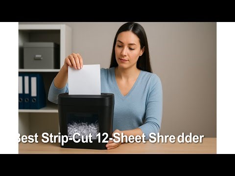 🗑️ Amazon Basics Cross Cut Paper and Credit Card Shredder | Best Strip-Cut 12-Sheet Shredder 🗑️