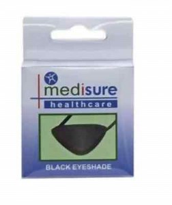 Black Eyeshade Fabric Eye Patch Medical Injury Elastic Band Washable Lightweight  | eBay UK