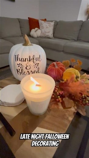 Late Night Decorating for Fall & Halloween #halloweendecor#falldecor
