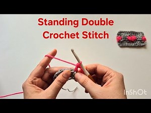 Learn how to crochet a standing double crochet stitch | Crochet tutorial