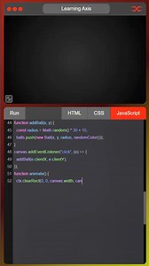 7.1K views · 147 reactions | Bouncing Balls Playground | HTML CSS JavaScript #FrontendTips #webdevelopment #CustomWebsites #FrontendDesign #CodeSmart #trendingreel #SemanticHTML #HTML #WordPressExperts #learningaxis | Learning Axis | Facebook