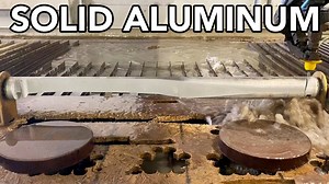 Solid Aluminum Bat With A Waterjet Lathe