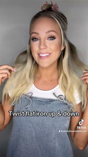 L’ange Le Ceramique Hair Tutorial #ashleyisbasicallyblonde #hairtutorial #wavyhair #flatiron #hair