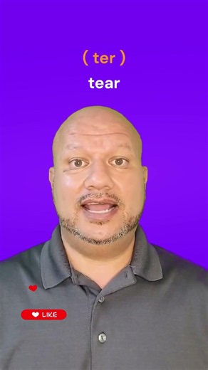 "Tear" tiene DOS pronunciaciones y DOS significados