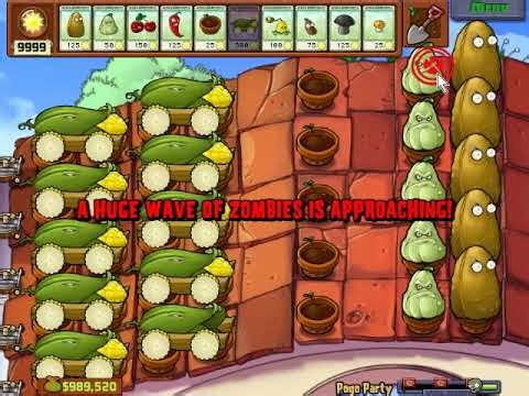PvZ Hack Insta-kills vs Pogo Zombies (Pogo Party mini-game)