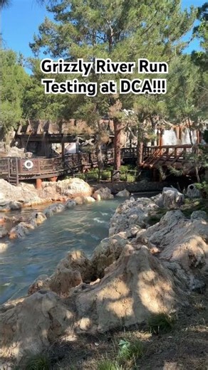 Grizzly River Run Testing at Disney Called Adventure #disneyland #dca #riverrun #dlr