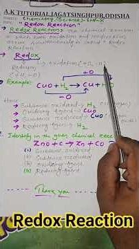 Redox Reaction || Std-X,Science||
