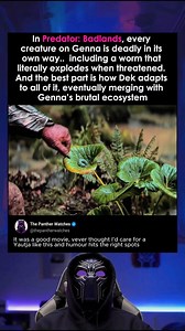 In Predator: Badlands, every creature on Genna is deadly in its own way— including a burrowing worm that literally explodes when threatened. And the best part is how Dek adapts to all of it, eventually merging with Genna’s brutal ecosystem so completely that he feels like he was shaped by the planet itself. #movietrivia #DidYouKnow #moviefacts #PredatorBadlands | The Panther Watches