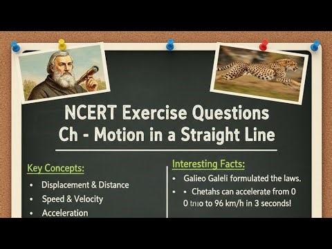 NCERT Exercise questions || Part 2|| Ch-2 || Motion in a straight line ||