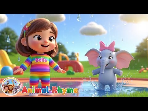 Daisy Elephant Jumps in Puddle 🐘💦 | Sing with Bella & Fun Stomping Song for Kids