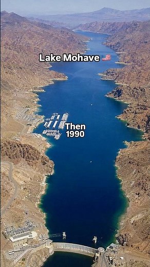 Lake Mohave Before vs After #lakemohave #coloradoriver #nevadadesert #arizonawaters #desertreservoir