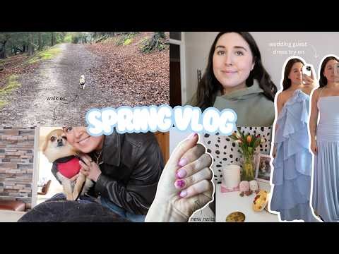 SPRING BANK HOLIDAY VLOG | new nails, wedding guest dress try on, dog walks & more