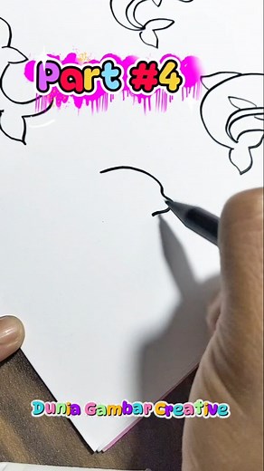 Cara menggambar Lumba-lumba lucu mudah part #4