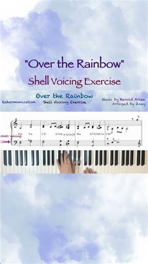 [2-5-1] "Over the Rainbow" Shell & Guide Tonw Voicing Exercise #shorts