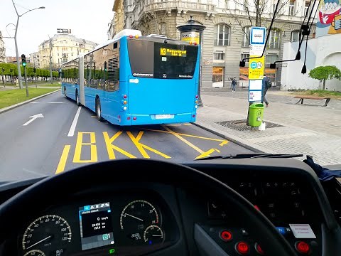 M3 pótlóbusz BKV. Mercedes Benz Conecto G2 (Cockpit View) Budapest.