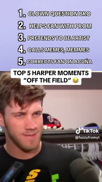 Top 5 Bryce Harper Off The Field Moments in MLB Baseball