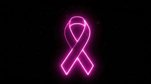 Download Neon Pink Ribbon Animation for Breast Cancer Support Breast Cancer Awareness Campaigns for free