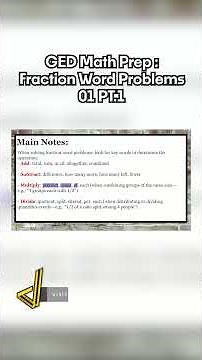 Mastering GED Math: Solving Fraction Word Problems with Keyword Strategies