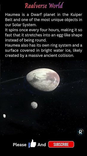 Haumea: The Egg-Shaped Planet That Spins Too Fast #spaceexploration #spacefacts