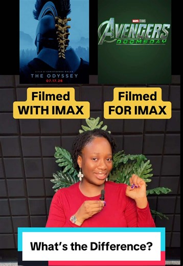 Do you know the difference between Filmed With IMAX and Filmed For IMAX❓ The easiest way is to look at the camera used 🎥 IMAX has a program that allows directors use IMAX certified digital cameras, to deliver a movie that is meant to be seen in IMAX 🍿 like the Sony Venice and ARRI Alexa, which is what the Russo brothers used for the Marvels’ Avengers: Doomsday 🟢 Filmed With IMAX refers to movies shot with the IMAX film cameras Christopher Nolan’s The Odyssey is said to be the first movie ever