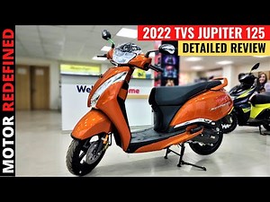 2022 TVS Jupiter 125 Dawn Orange Color Detailed Review | On road Price, Features, Exhaust Sound.