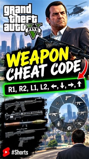 Gta5 Weapon cheat code #gta5weapons #gta5 #gta5cheatcodes