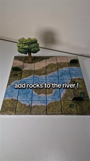 Print the additional rocks to add them to your river ! How would you play it ? Difficult terrain or DEX save to not fall into the river ? #ttrpgterrain #dndmaps #river #donjonsetdragons #dndcrafts | Tales on Tiles