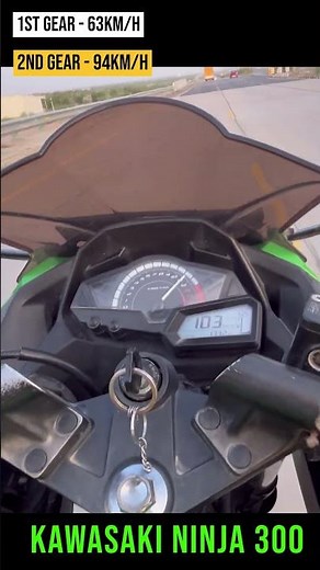 Ninja 300 Gearwise Top Speed Real On Road Test #ninja300speed #ninja300 #0to100