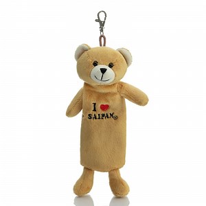 [Hot Item] 20cm Lovely Stuffed Bear Toy Design Soft Plush Animal Pencil Case with Buckle