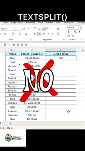 Sum Values from One Cell using TEXTSPLIT in Excel (Easy Trick!) #ExcelTips #ExcelFormulas #TEXTSPLIT