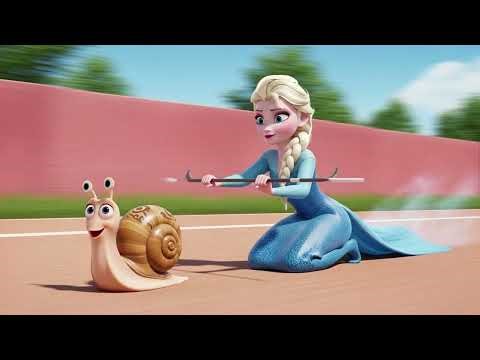 Elsa and Snail Pace Race | Fun Kids Slow-Mo Race Adventure