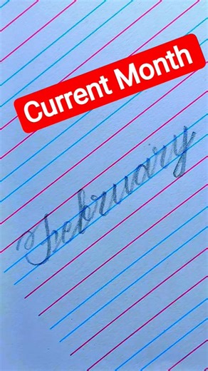 How to write "February" in cursive writing | #february #cursivehandwriting #handwritingstyles