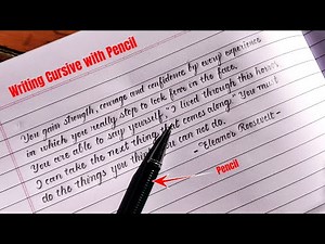 Cursive writing with Pencil | learn cursive writing | for beginners