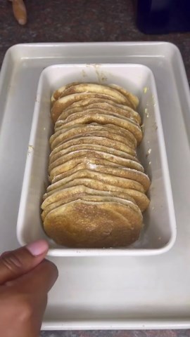 Pull apart cinnamon bread made step by step
