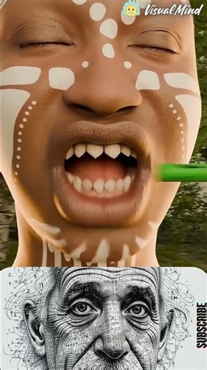 😱 Sharp Teeth Beauty Ritual! Unbelievable Tradition 😳 #BeautyHack #CultureShock #Viral