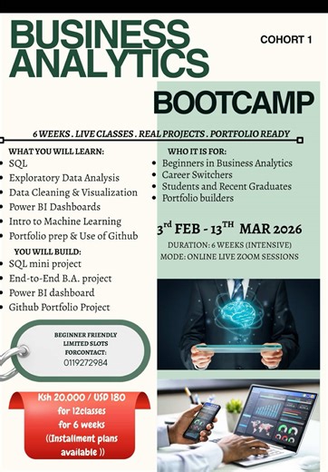 Business Analytics Bootcamp Announcement