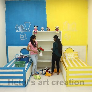 58K views · 586 reactions | 2 Sisters amazing room makeover - empty space decor #diy #makeover #decor | Hetal's Art - Creation | Facebook