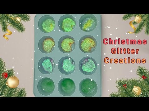Making Sparkly Christmas Colors with Glitter! | Relaxing Holiday Craft for Kids