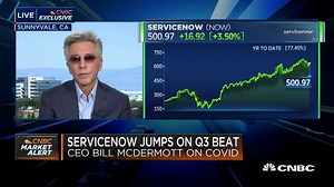 Companies are planning for remote work through 2021 due to Covid, says ServiceNow CEO