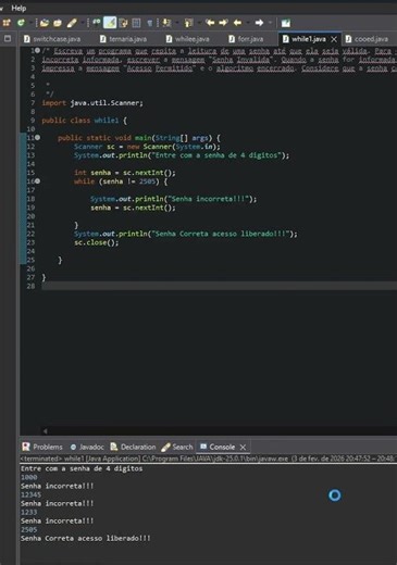 Simples, prático autenticador em Java.. nível iniciante!! pratique Java.. #coding